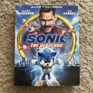 Sonic the Hedgehog 2020 Jim Carrey James Marsden BR Digital Slipcover DVD EUC